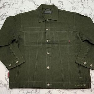 Men's Davoucci Green Casual Denim Jacket NWT